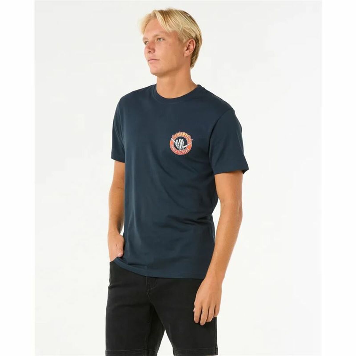 Camiseta de Manga Corta Hombre Rip Curl Shred Til Tee Azul marino