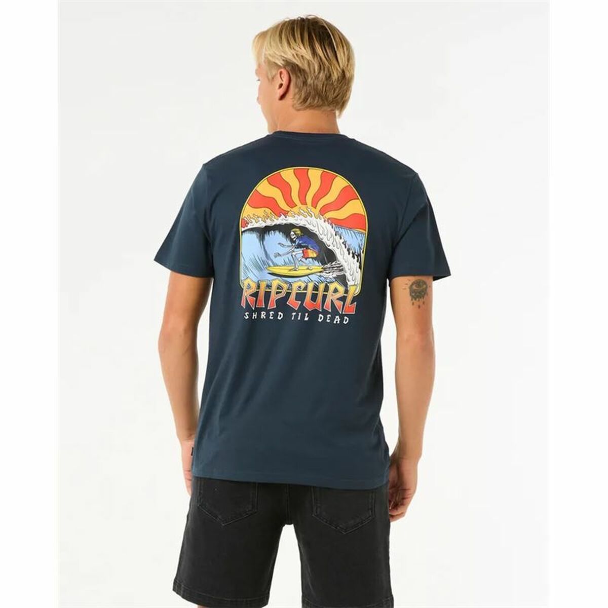 Camiseta de Manga Corta Hombre Rip Curl Shred Til Tee Azul marino