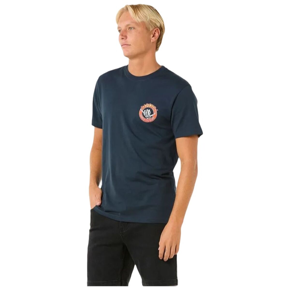 Camiseta de Manga Corta Hombre Rip Curl Shred Til Tee Azul marino