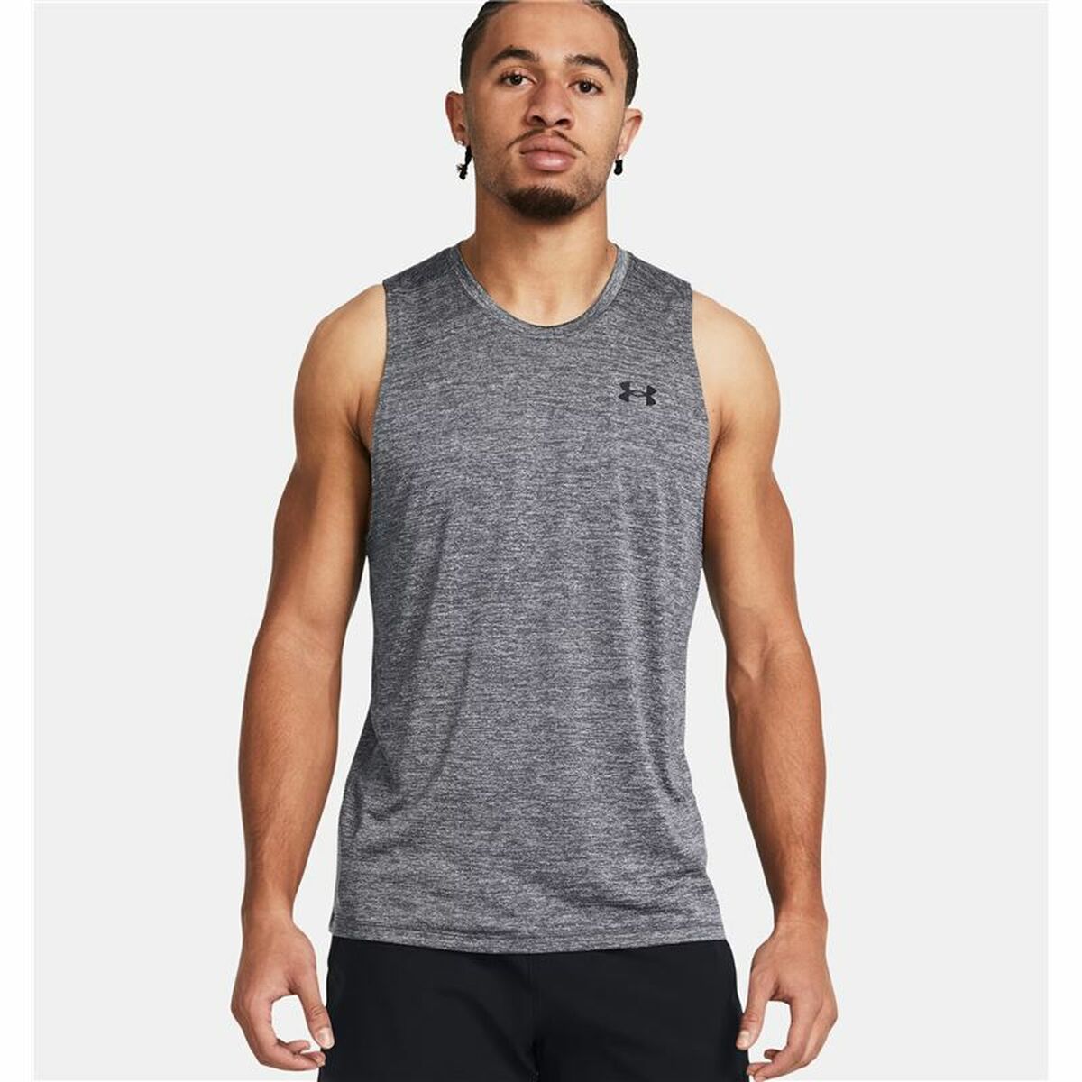 Camiseta para Hombre sin Mangas Under Armour Tech Tank Gris oscuro