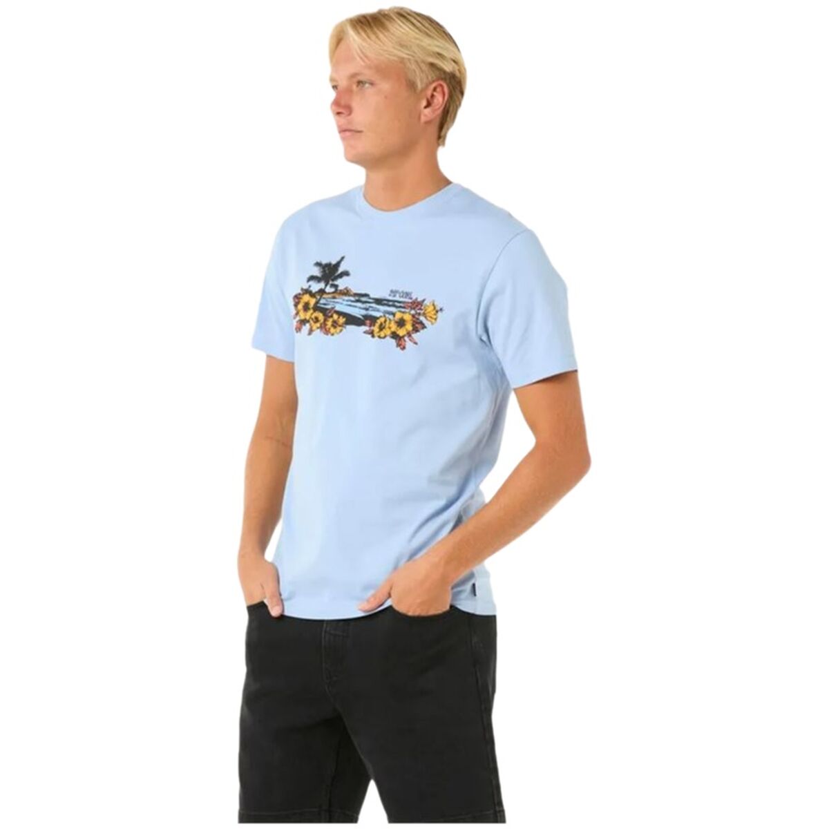 Camiseta de Manga Corta Hombre Rip Curl Surf Paradise Azul