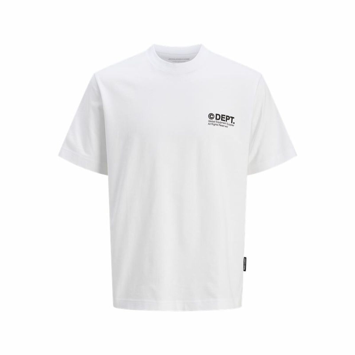 Camiseta de Manga Corta Hombre Jack & Jones Jcodynamic Dust Ss Crew Blanco