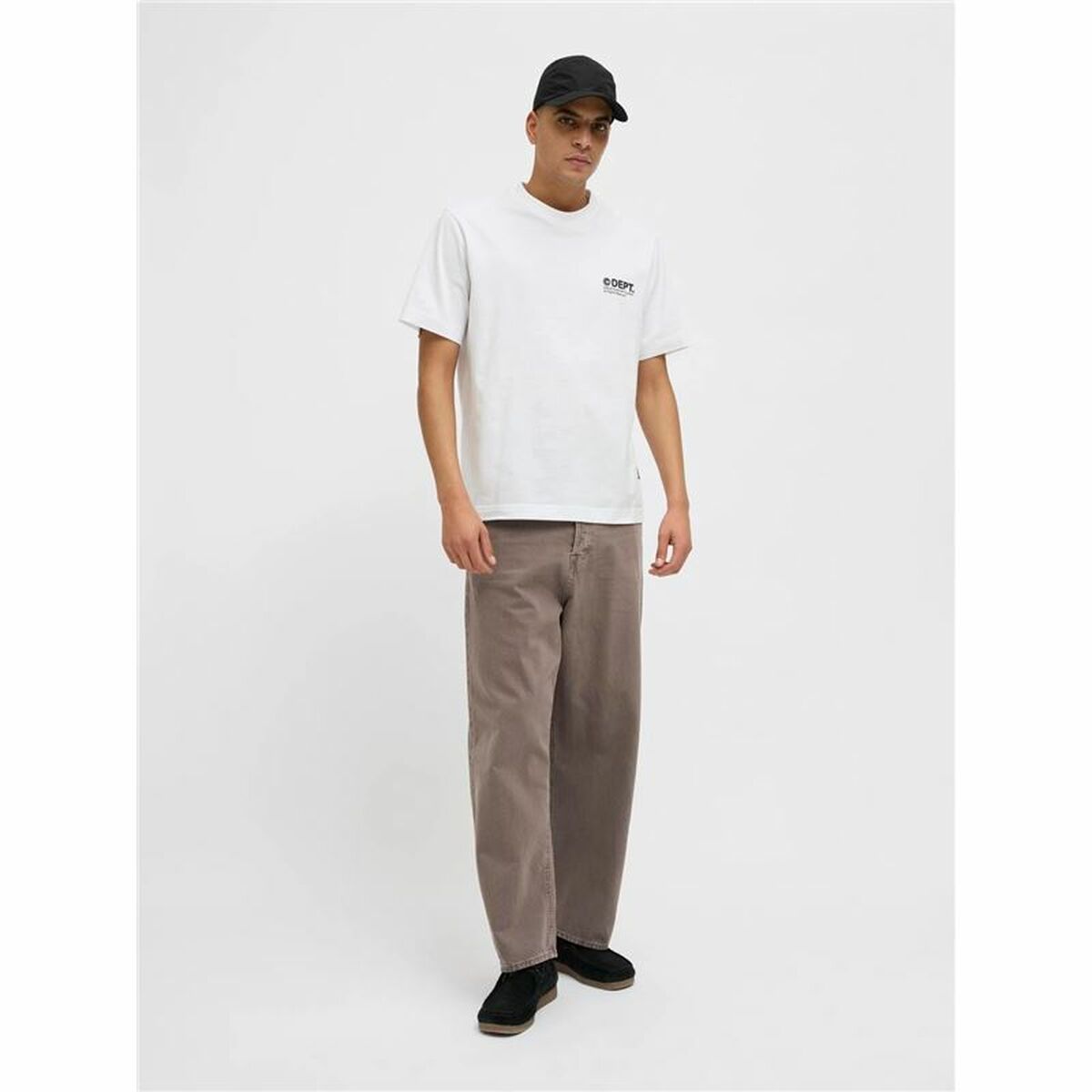 Camiseta de Manga Corta Hombre Jack & Jones Jcodynamic Dust Ss Crew Blanco