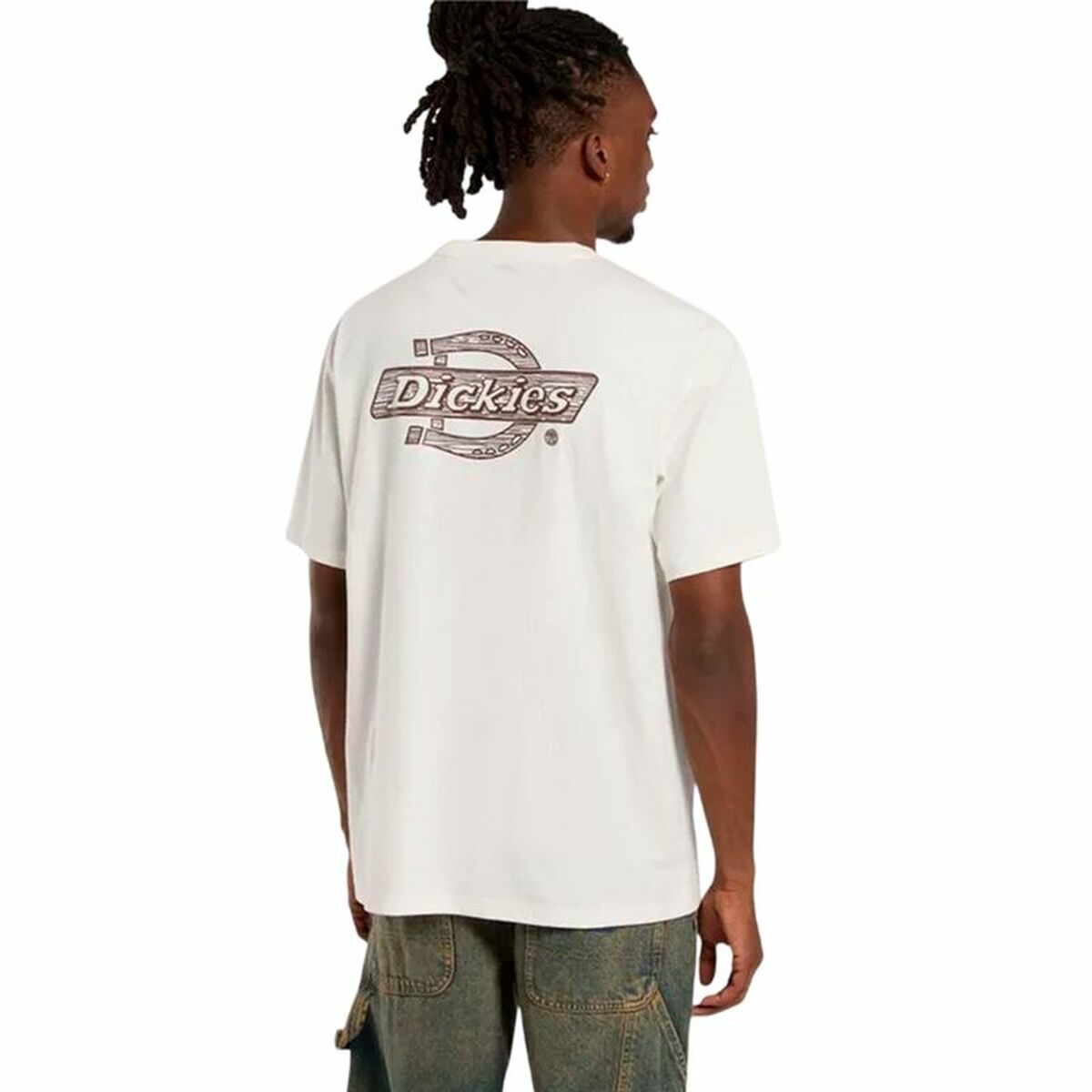 Camiseta de Manga Corta Hombre Dickies Wood Logo Blanco