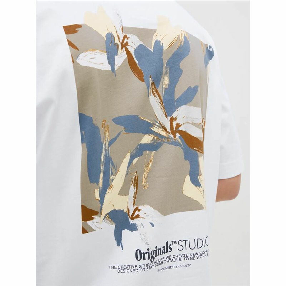 Camiseta de Manga Corta Hombre Jack & Jones Jorvarenna Painted Blanco