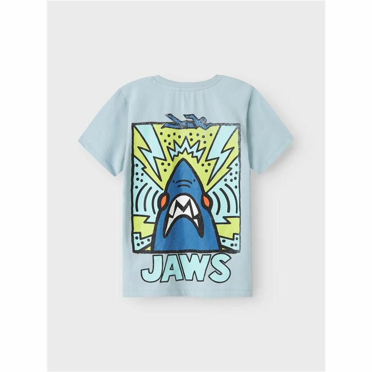 Camiseta de Manga Corta Infantil Name It Nkmmakai Jaws Nreg Box Sky
