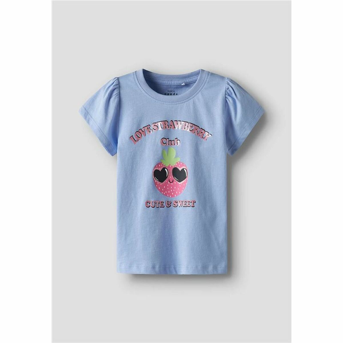 Camiseta de Manga Corta Infantil Name It Nmfvibeke Capsl Serenity Añil