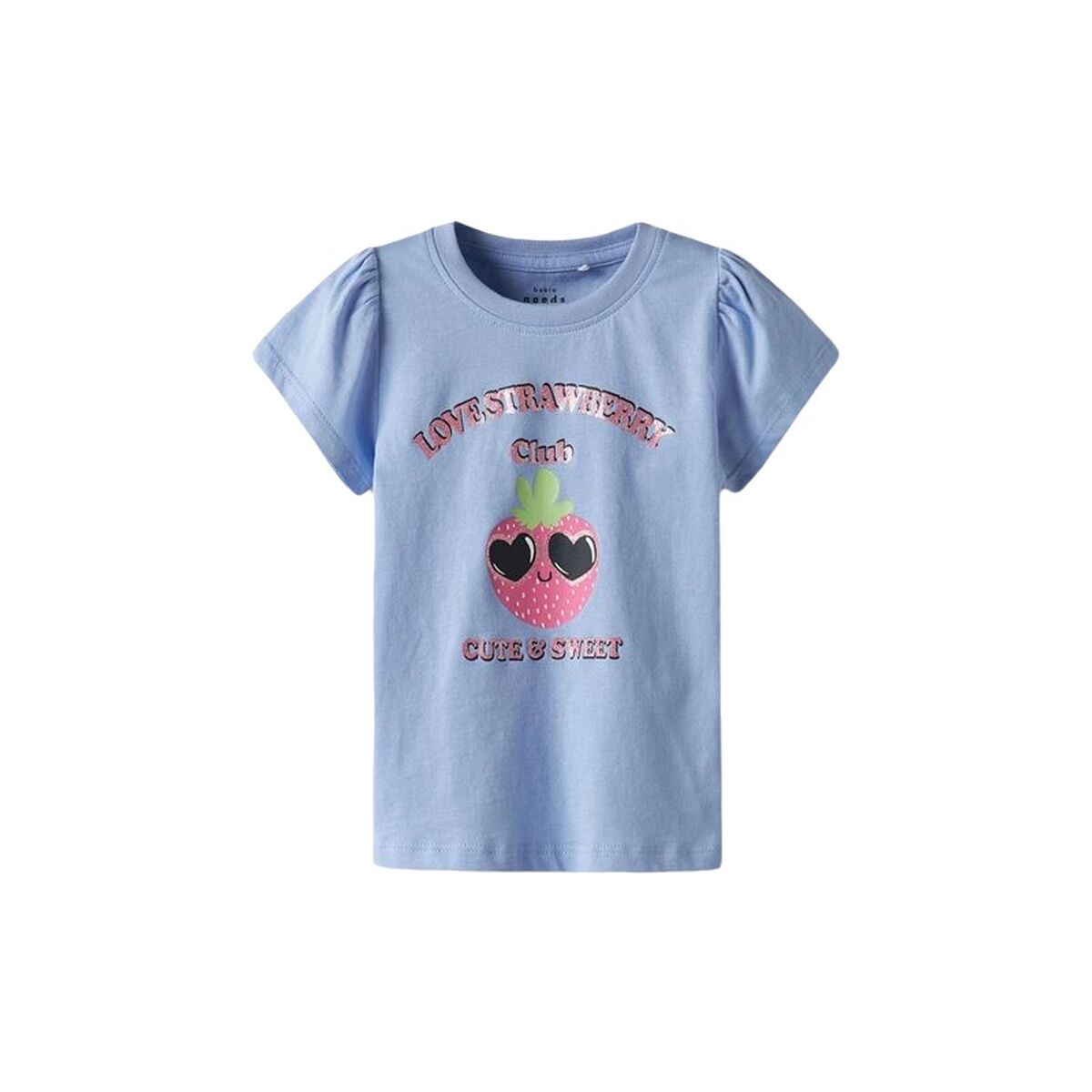 Camiseta de Manga Corta Infantil Name It Nmfvibeke Capsl Serenity Añil