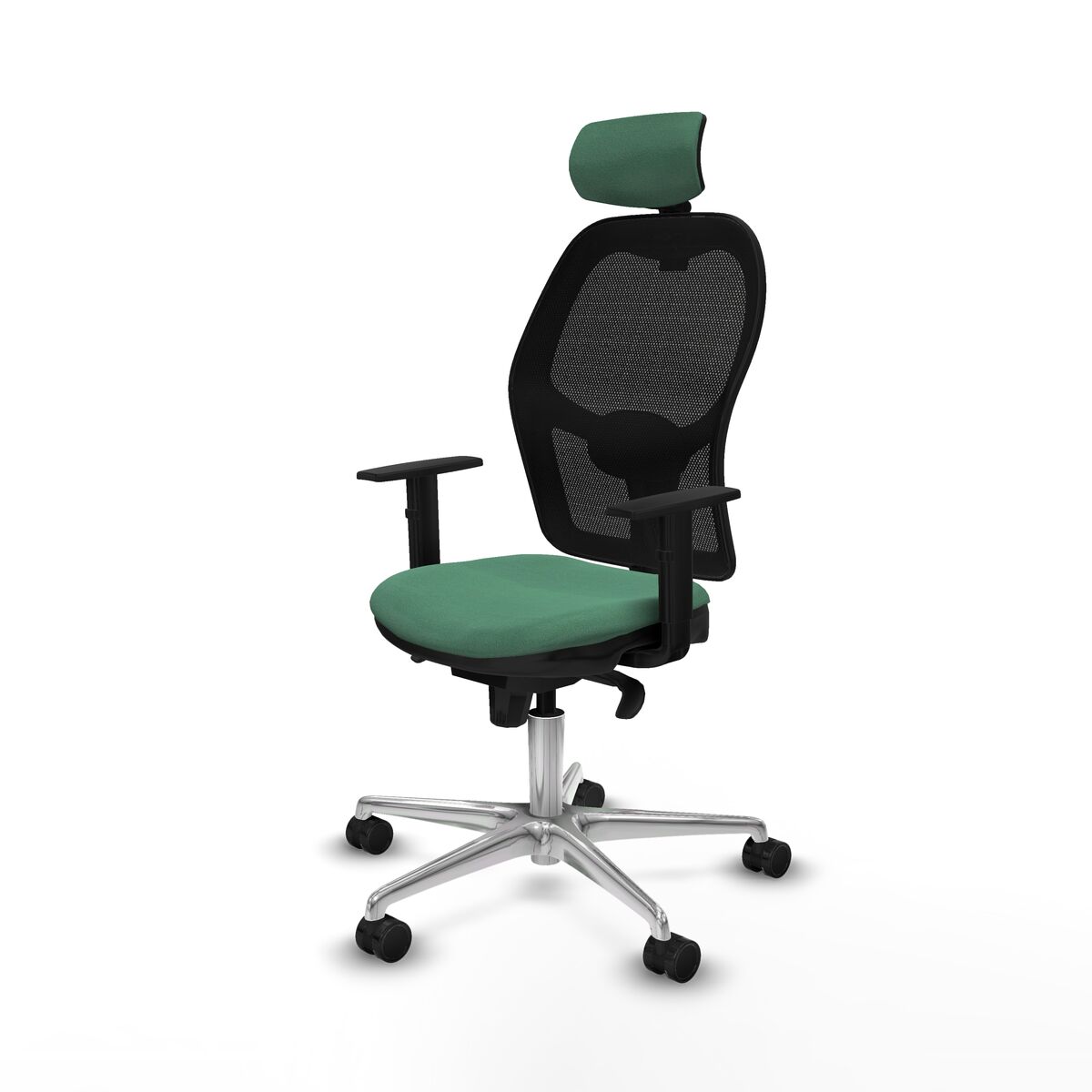 Silla de Oficina con Cabecero Jorquera Piqueras y Crespo 1D086N2 Verde Esmeralda