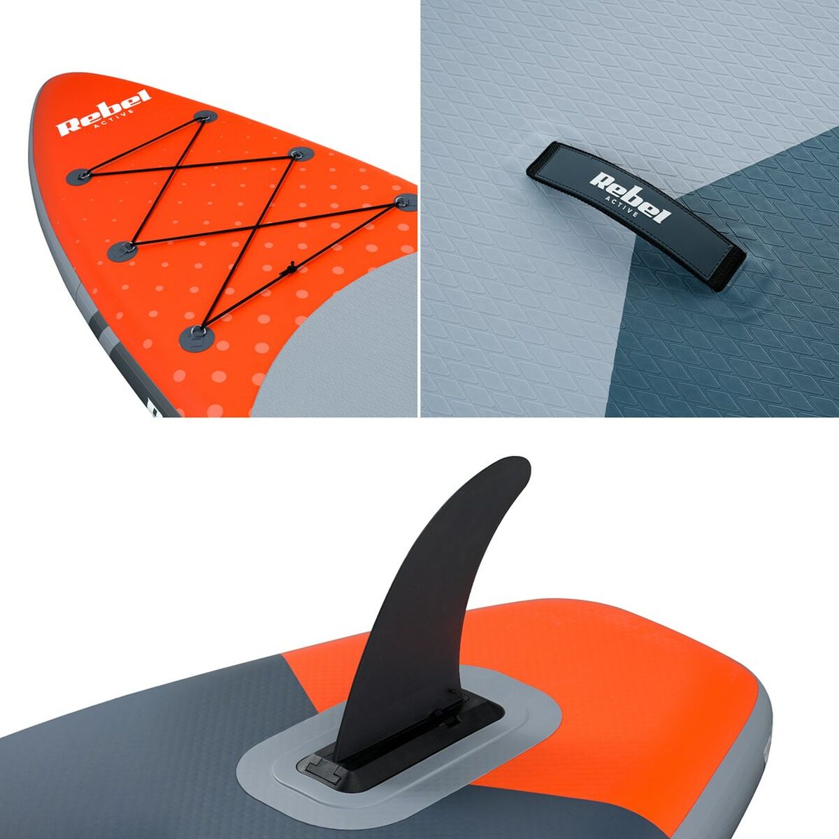 Tabla de Paddle Surf Hinchable con Accesorios Rebel RBA-4500-OR