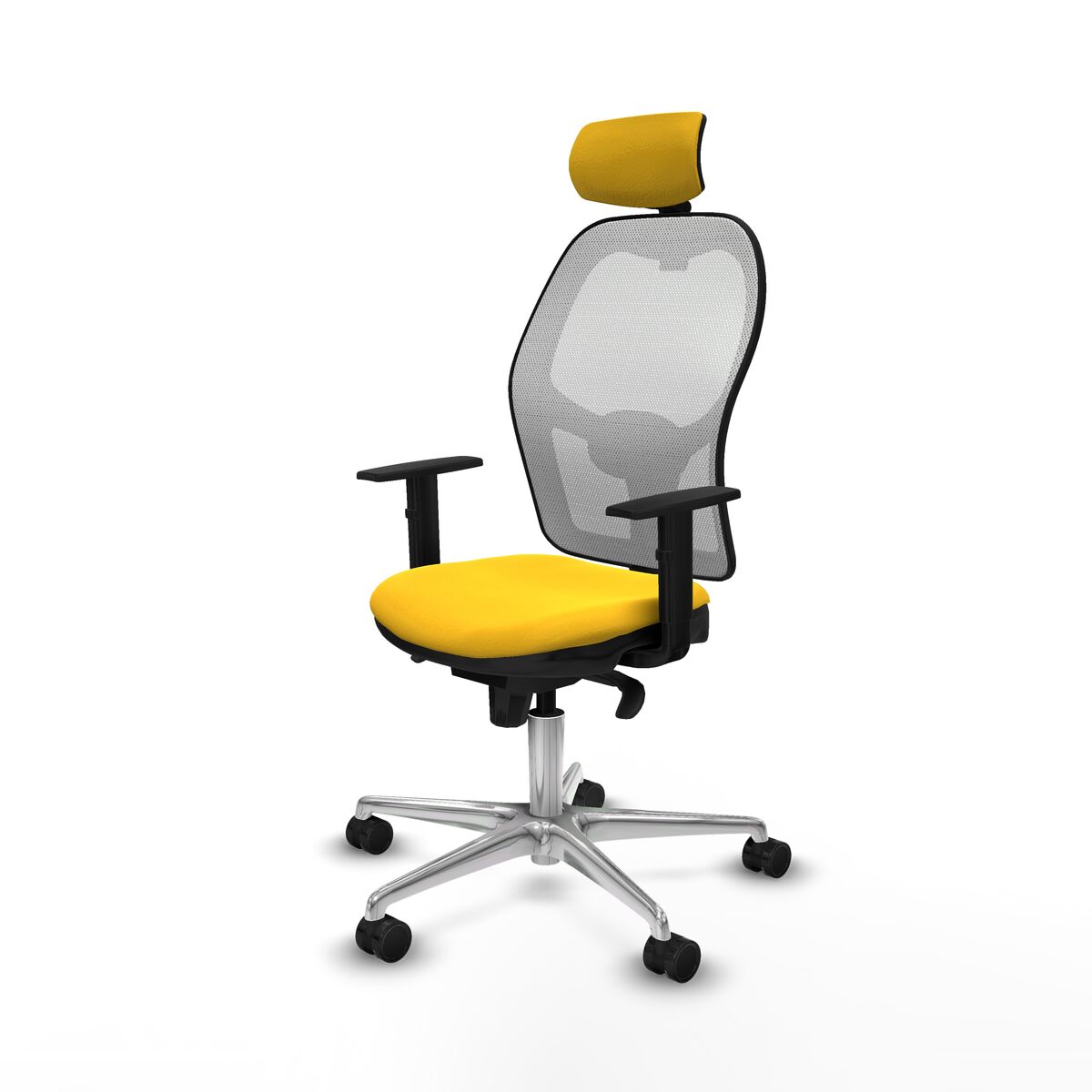 Silla de Oficina con Cabecero Jorquera Piqueras y Crespo 1D086N2 Amarillo