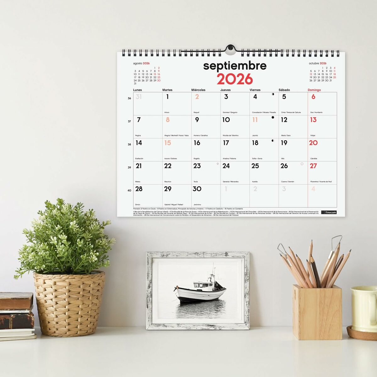 Calendario de pared Finocam