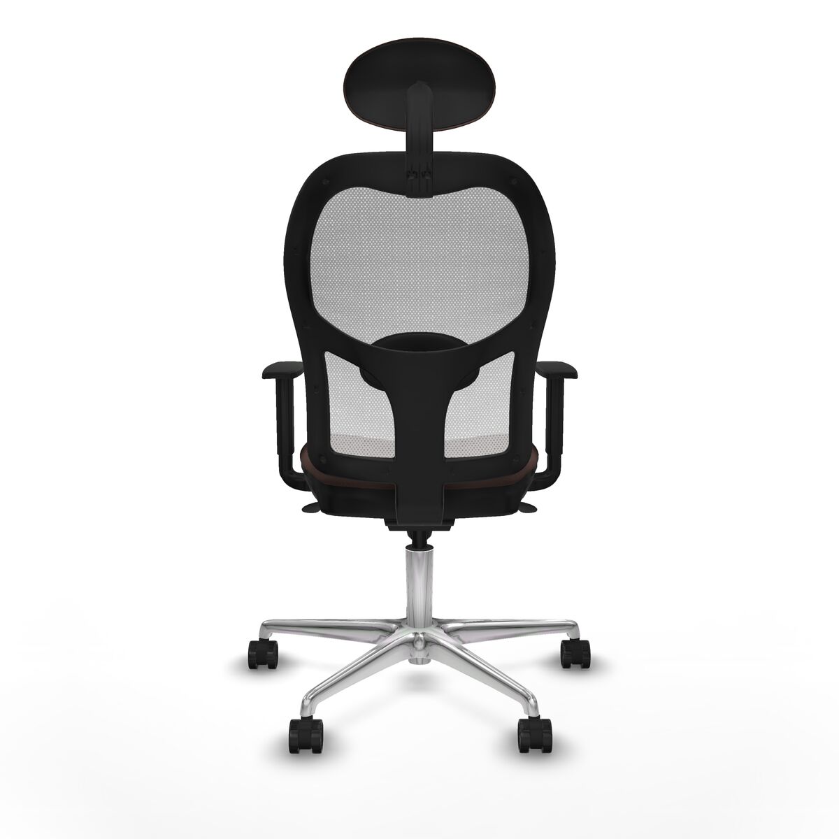 Silla de Oficina con Cabecero Jorquera Piqueras y Crespo 1D086N1 Blanco Marrón oscuro