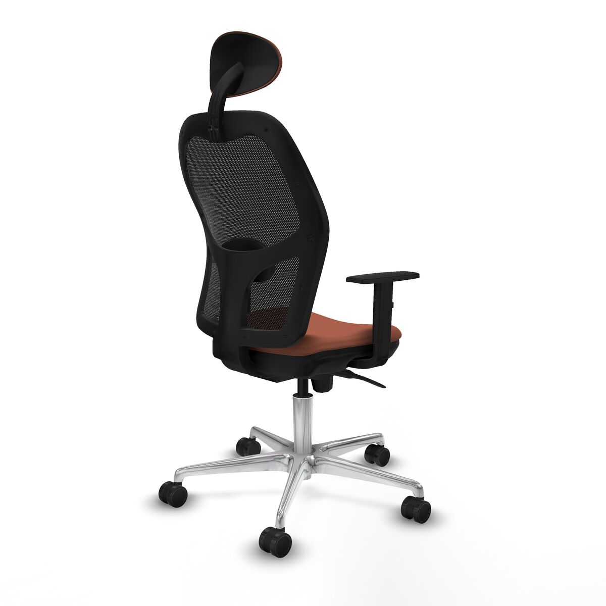 Silla de Oficina con Cabecero Jorquera Piqueras y Crespo 1D086N1 Marrón Negro