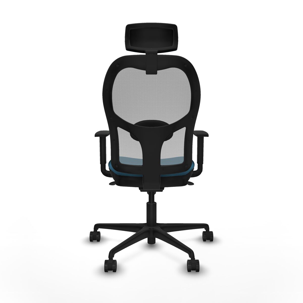 Silla de Oficina con Cabecero Jorquera Piqueras y Crespo 1D036N2 Gris Verde petróleo