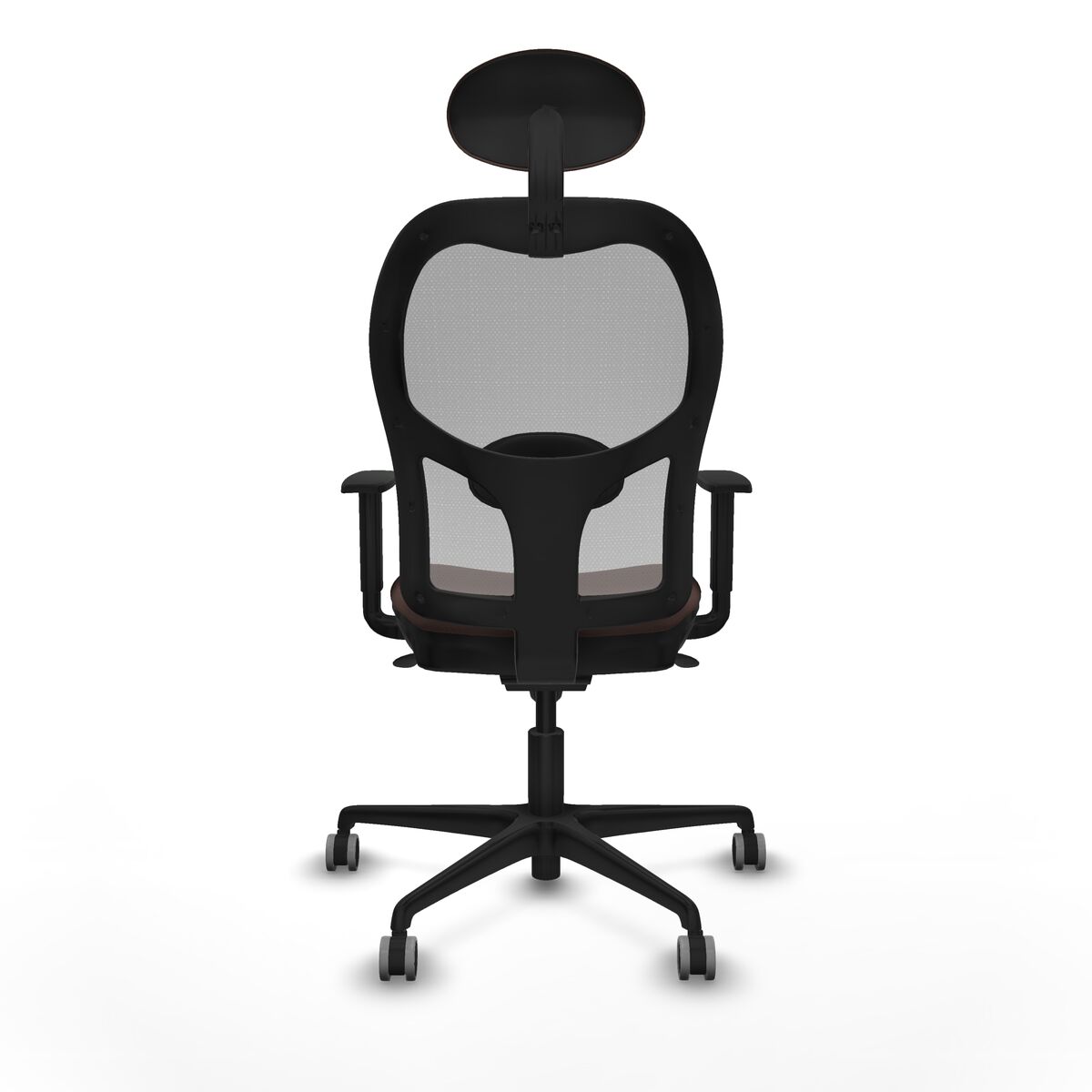 Silla de Oficina con Cabecero Jorquera Piqueras y Crespo 1D036G1 Gris Marrón oscuro