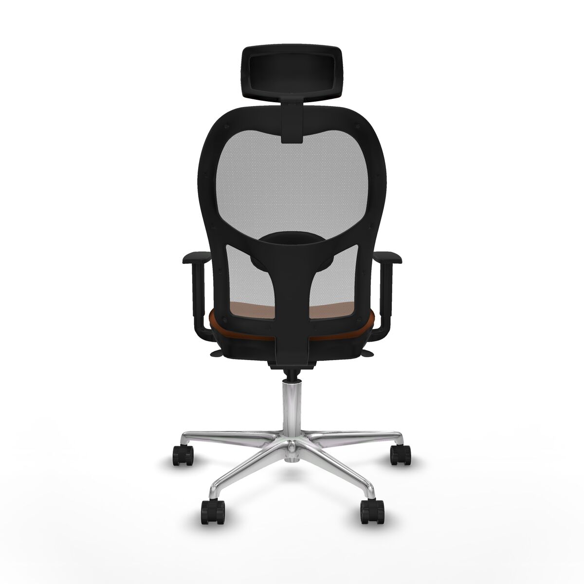 Silla de Oficina con Cabecero Jorquera Piqueras y Crespo 1D086N2 Marrón Gris