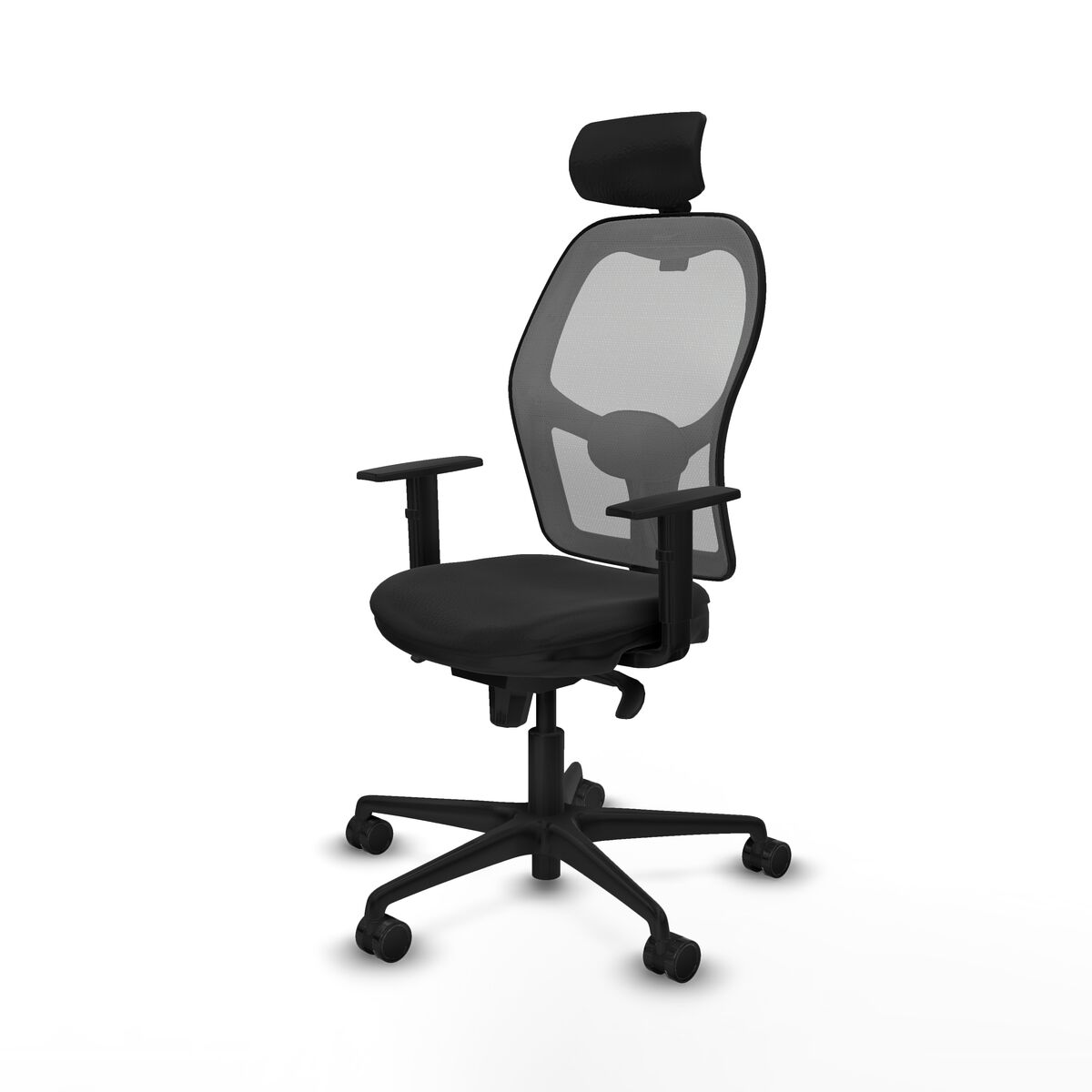 Silla de Oficina con Cabecero Jorquera Piqueras y Crespo 1D036N2 Negro