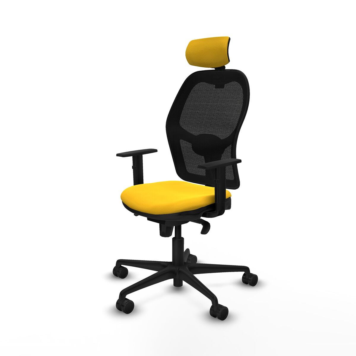 Silla de Oficina con Cabecero Jorquera Piqueras y Crespo 1D036N2 Amarillo