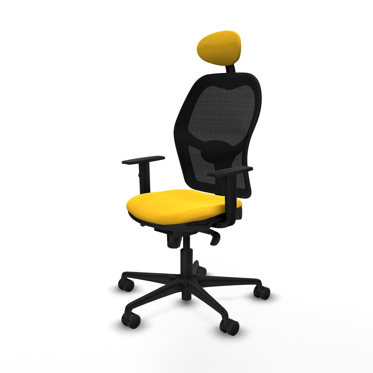 Silla de Oficina con Cabecero Jorquera Piqueras y Crespo 1D036N1 Amarillo