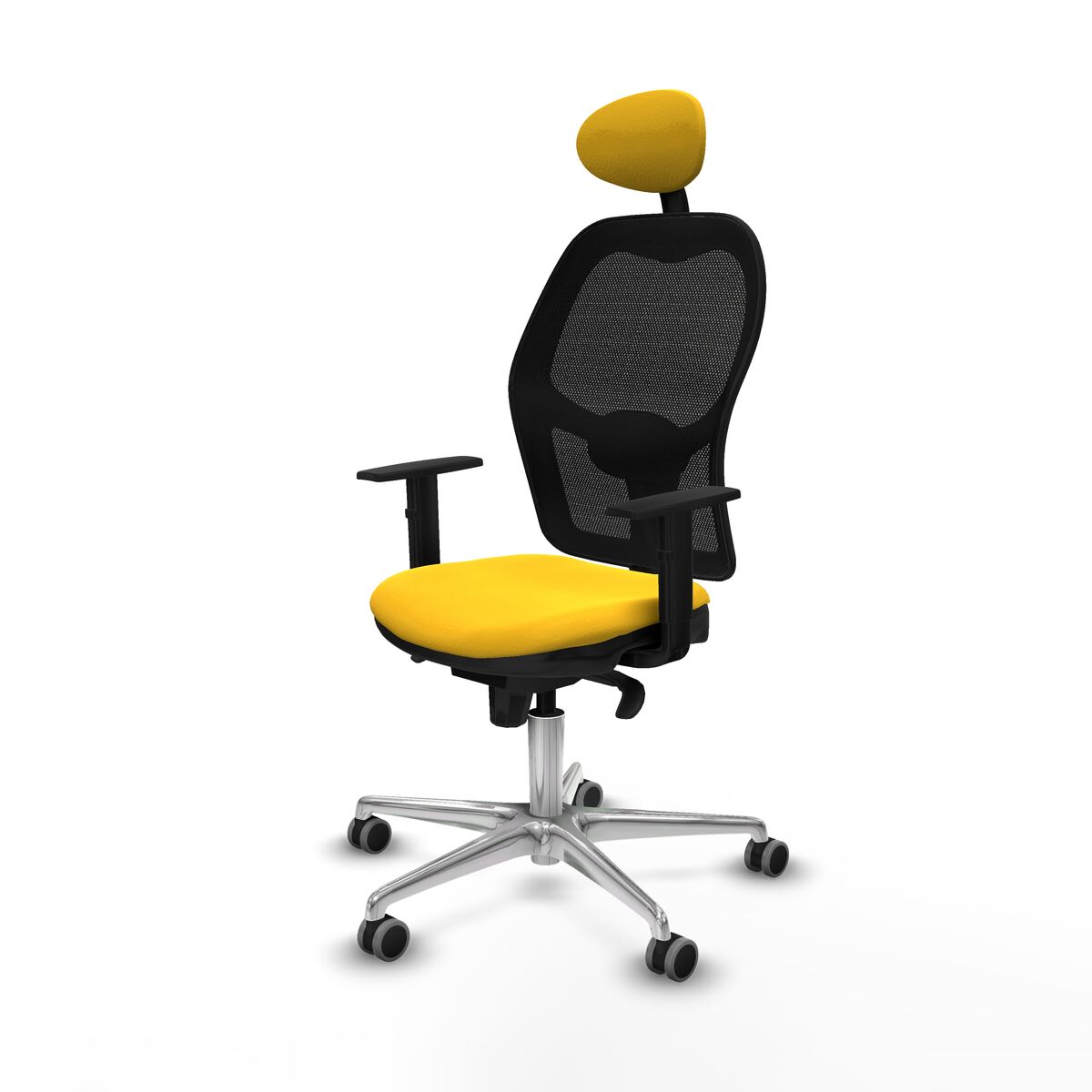 Silla de Oficina con Cabecero Jorquera Piqueras y Crespo 1D086G1 Amarillo