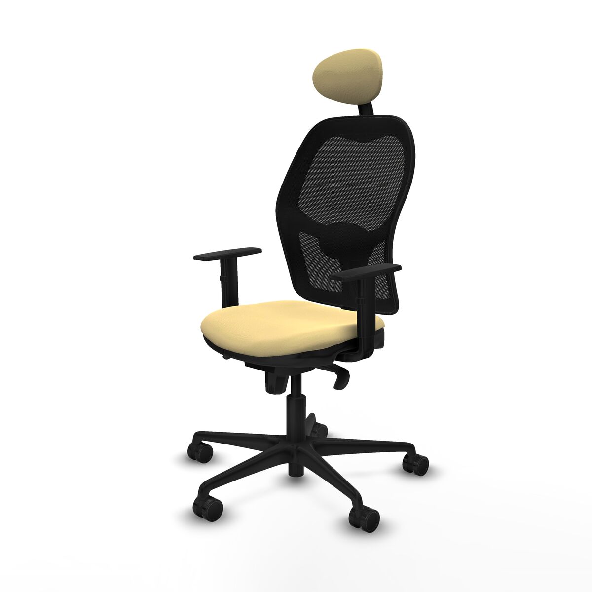 Silla de Oficina con Cabecero Jorquera Piqueras y Crespo 1D036N1 Crema