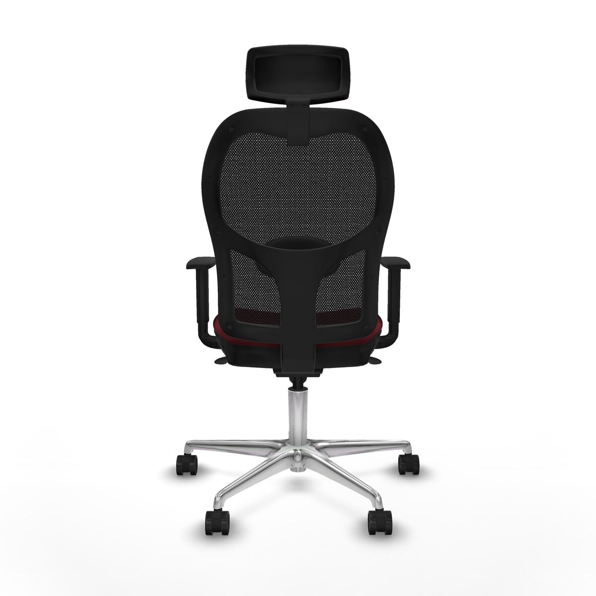 Silla de Oficina con Cabecero Jorquera Piqueras y Crespo 1D086N2 Granate