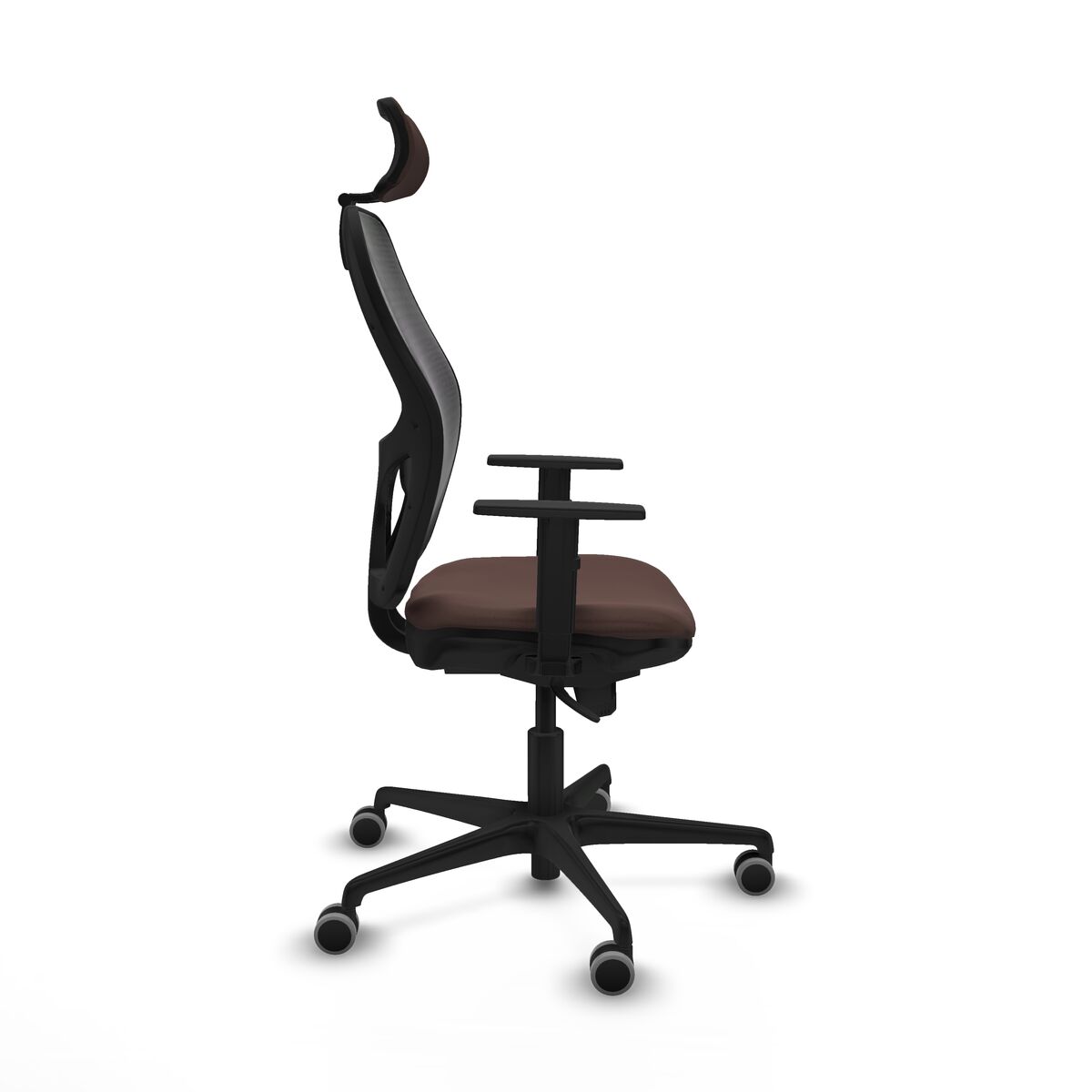 Silla de Oficina con Cabecero Jorquera Piqueras y Crespo 1D036G2 Negro Marrón oscuro