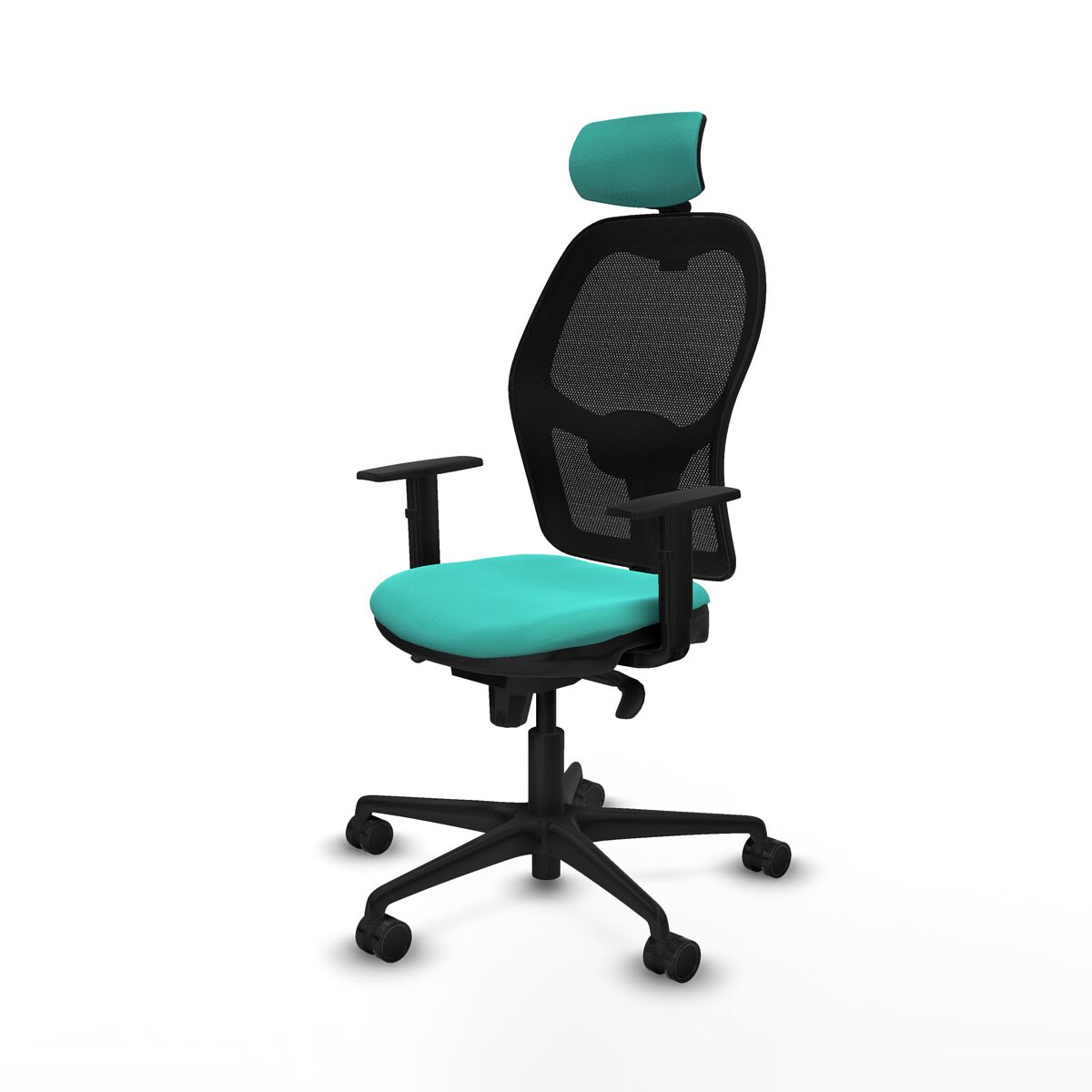 Silla de Oficina con Cabecero Jorquera Piqueras y Crespo 1D036N2 Turquesa