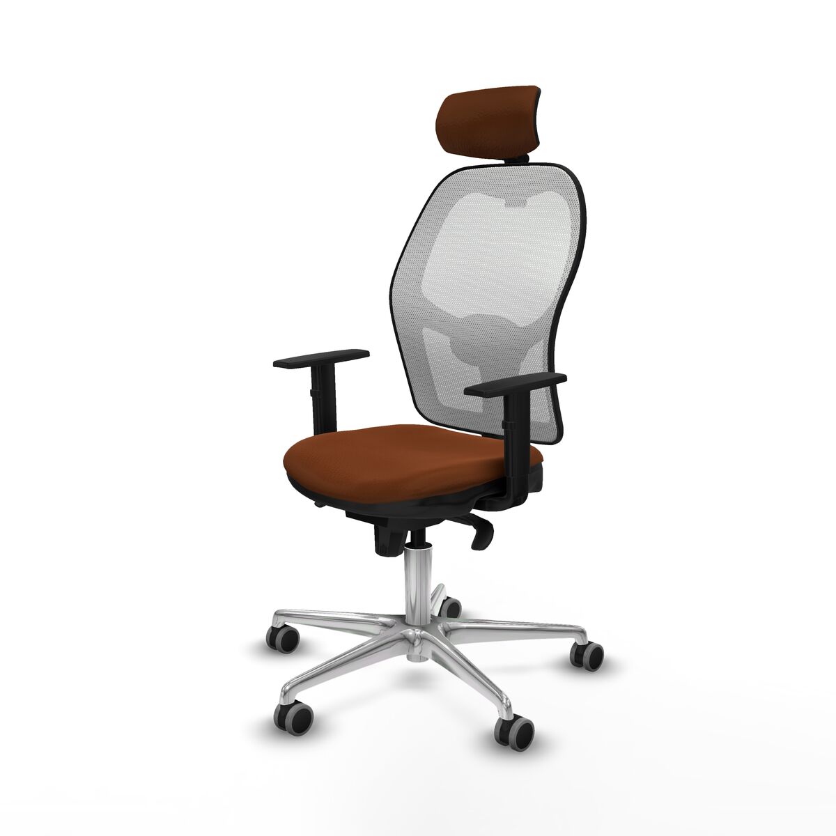 Silla de Oficina Piqueras y Crespo 1D086G2 Blanco Marrón