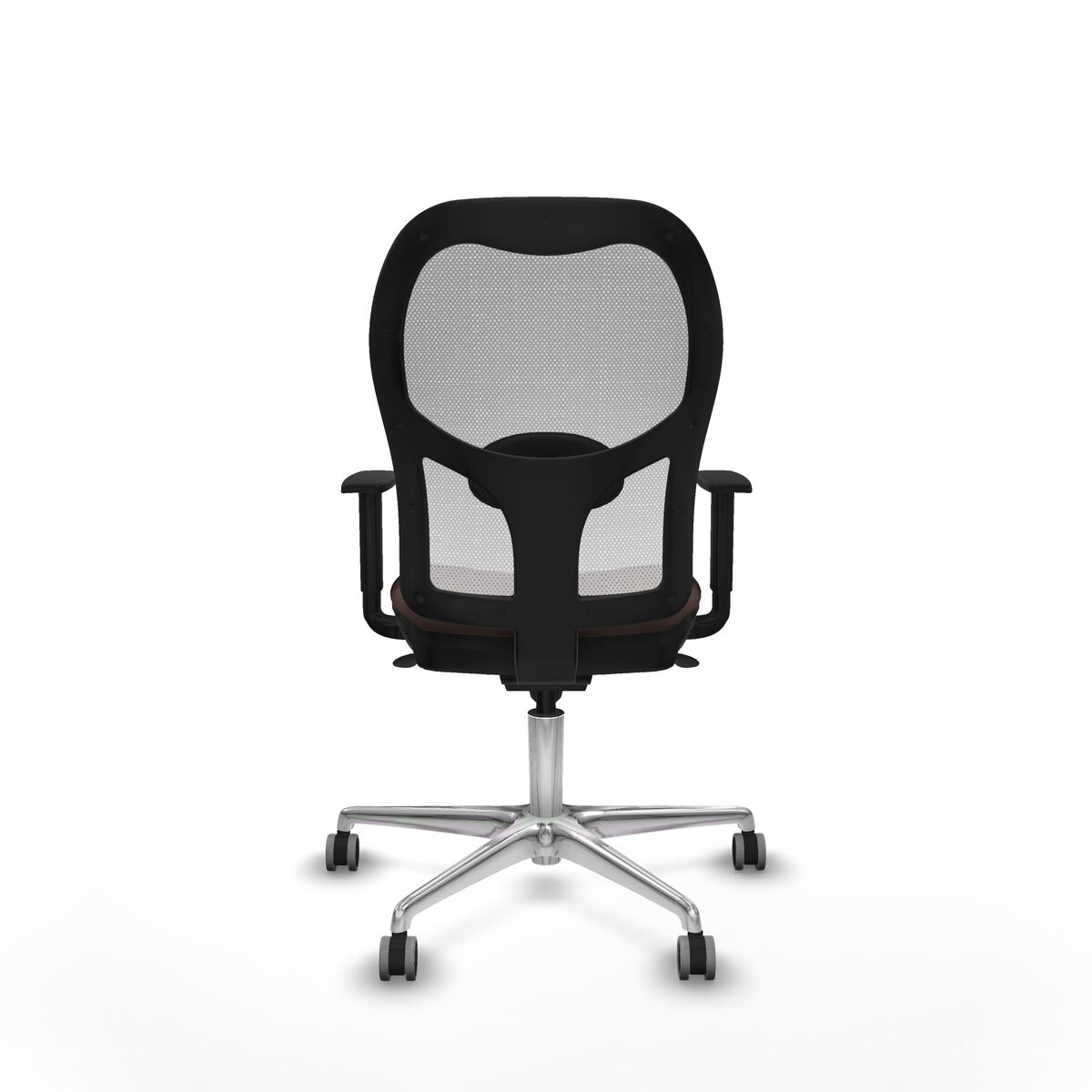 Silla de Oficina Piqueras y Crespo 1D086G0 Blanco Marrón oscuro