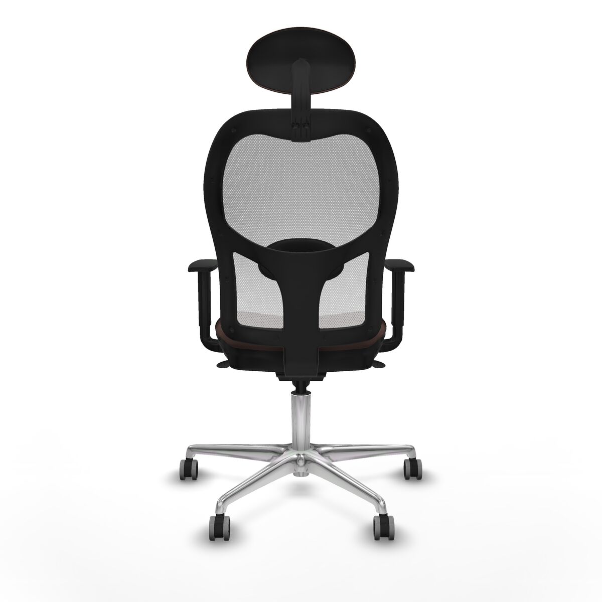 Silla de Oficina Piqueras y Crespo 1D086G1 Blanco Marrón oscuro