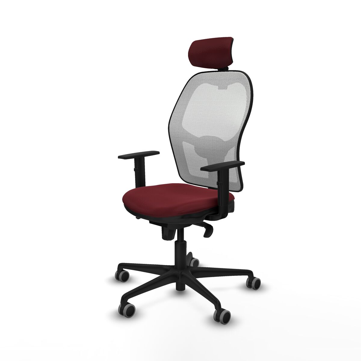 Silla de Oficina Piqueras y Crespo 1D036G2 Granate