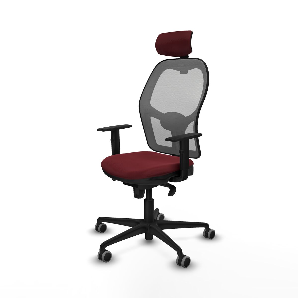 Silla de Oficina Piqueras y Crespo 1D036G2 Granate