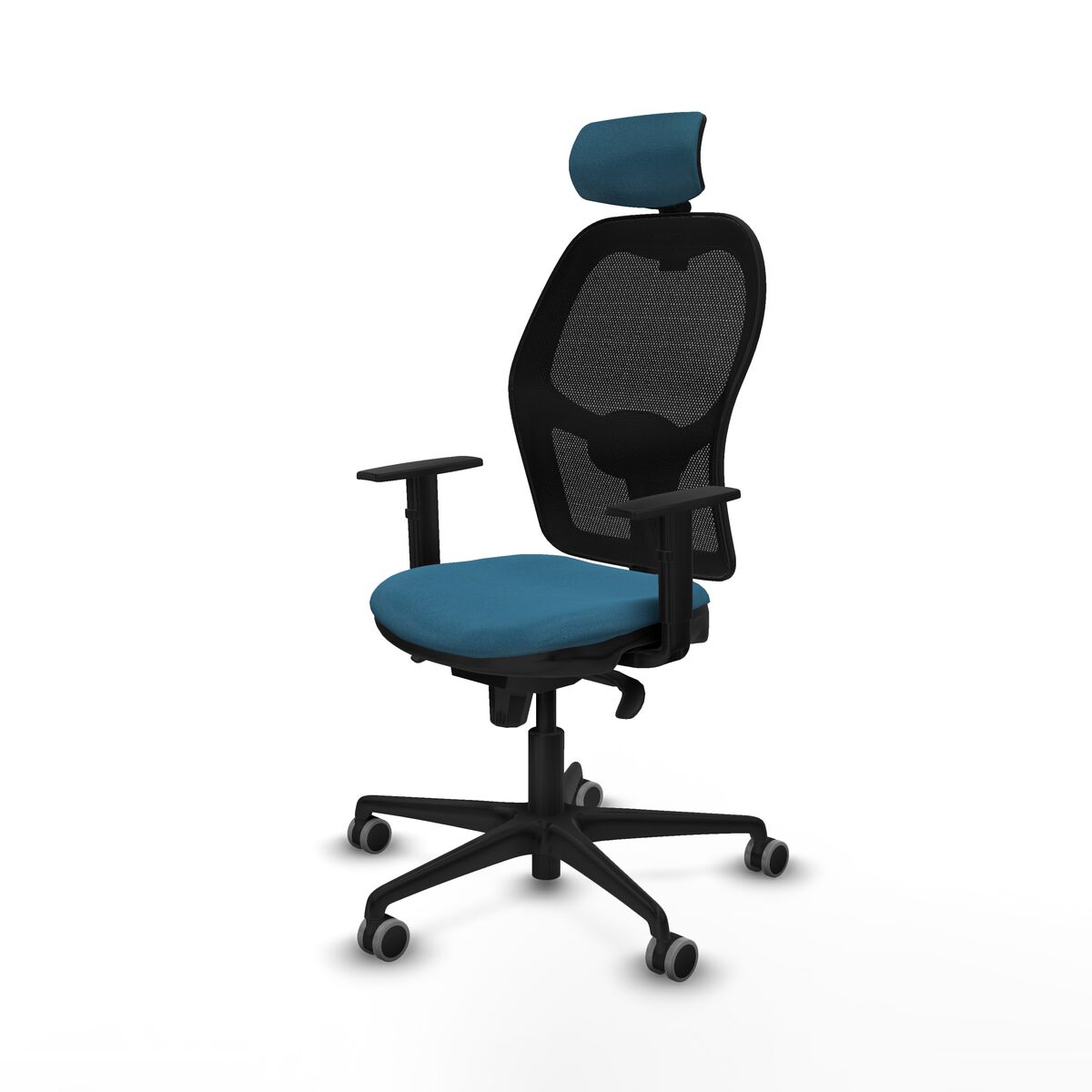 Silla de Oficina Piqueras y Crespo 1D036G2 Negro Verde petróleo