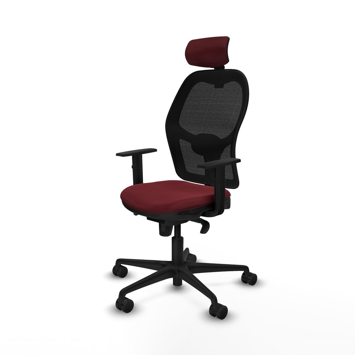 Silla de Oficina Piqueras y Crespo 1D036N2 Granate