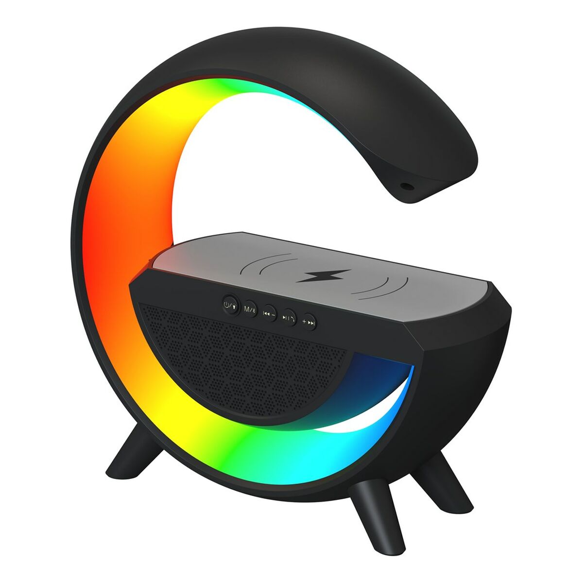 Lámpara de escritorio Activejet AJE-SOLO RGB Black Negro Multicolor Plástico 2,8 x 43,5 x 8 cm