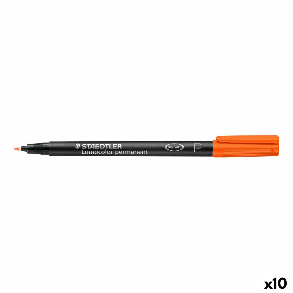 Rotulador permanente Staedtler 318-4 Naranja 0,6 mm 10 Piezas (10 Unidades)
