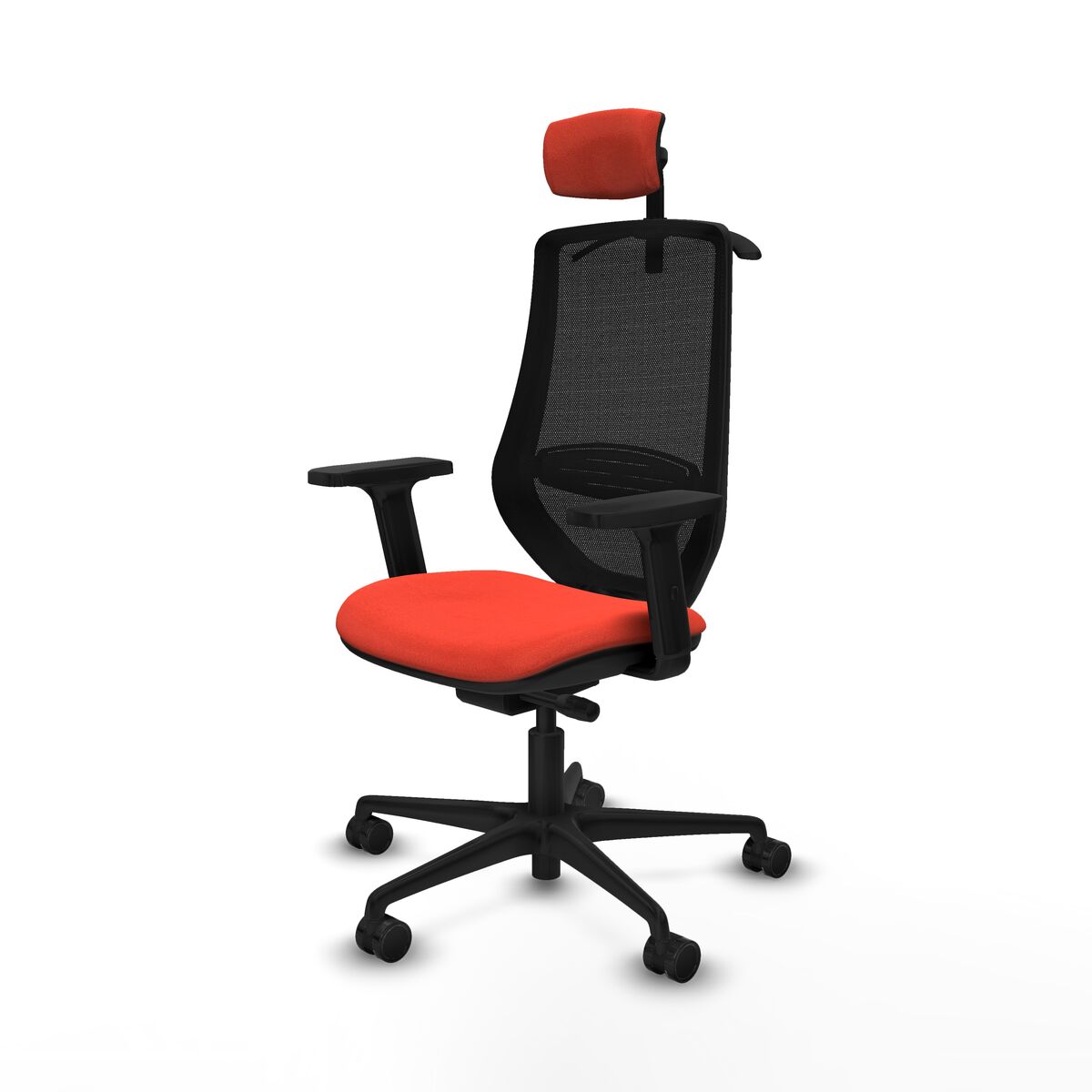 Silla de Oficina con Cabecero Mardos traslack bali Piqueras y Crespo D036N2H Naranja Oscuro