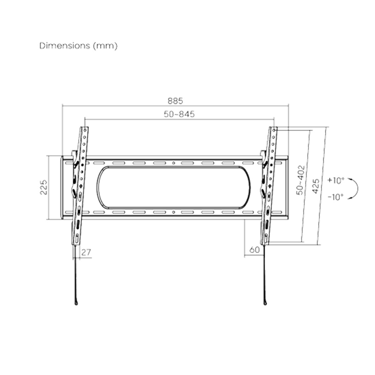 Soporte TV TM Electron 43” 90" 80 kg