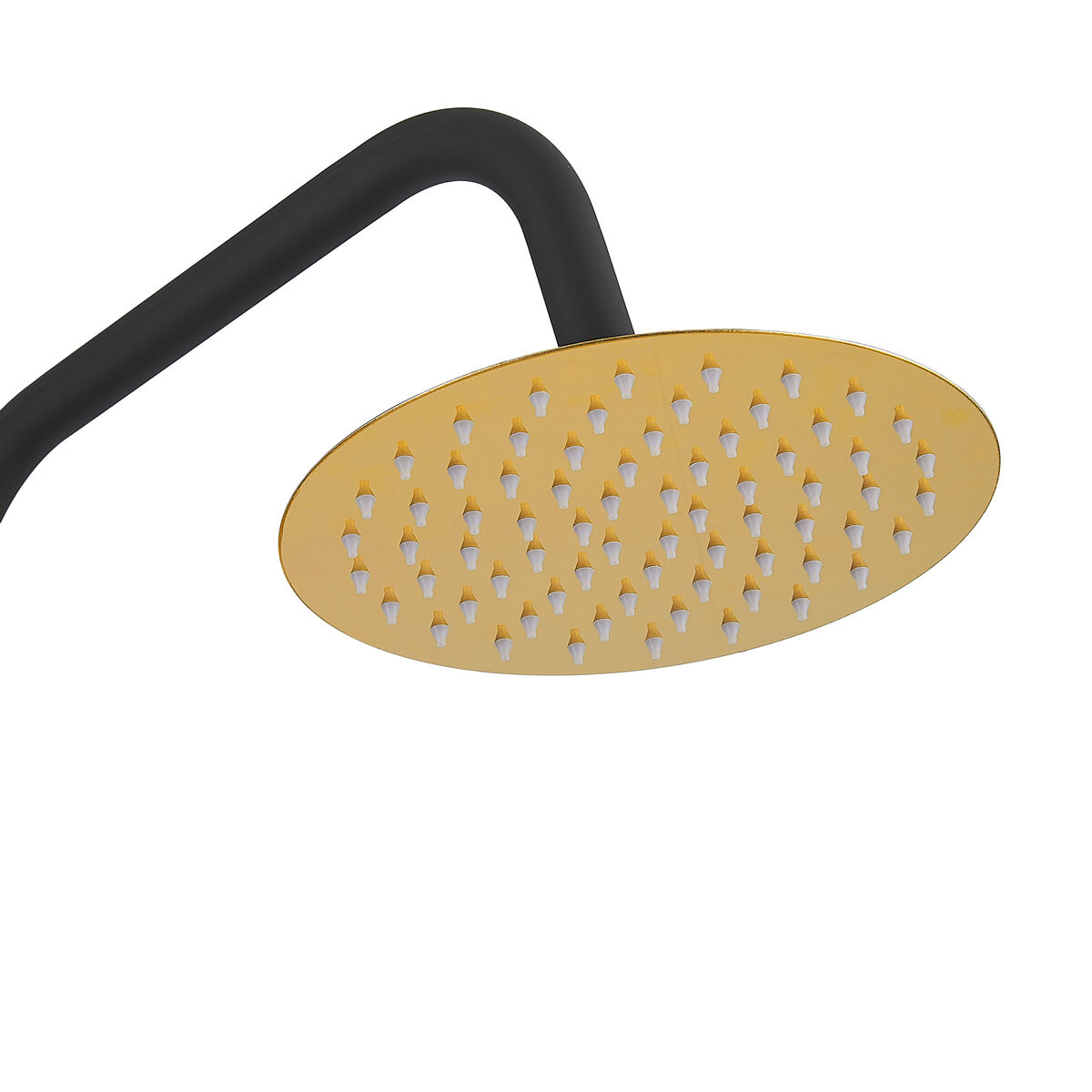 Columna de Ducha Fontastock Negro Dorado Acero Inoxidable ABS Cromado