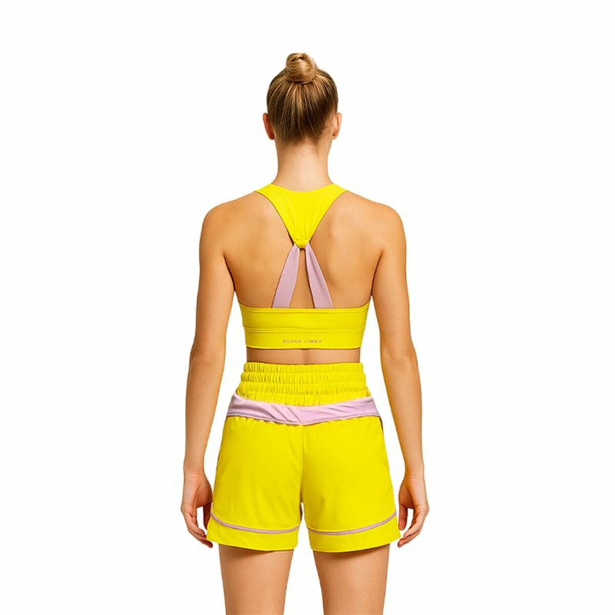 Top Deportivo de Mujer Black Limba Amarillo Fitness