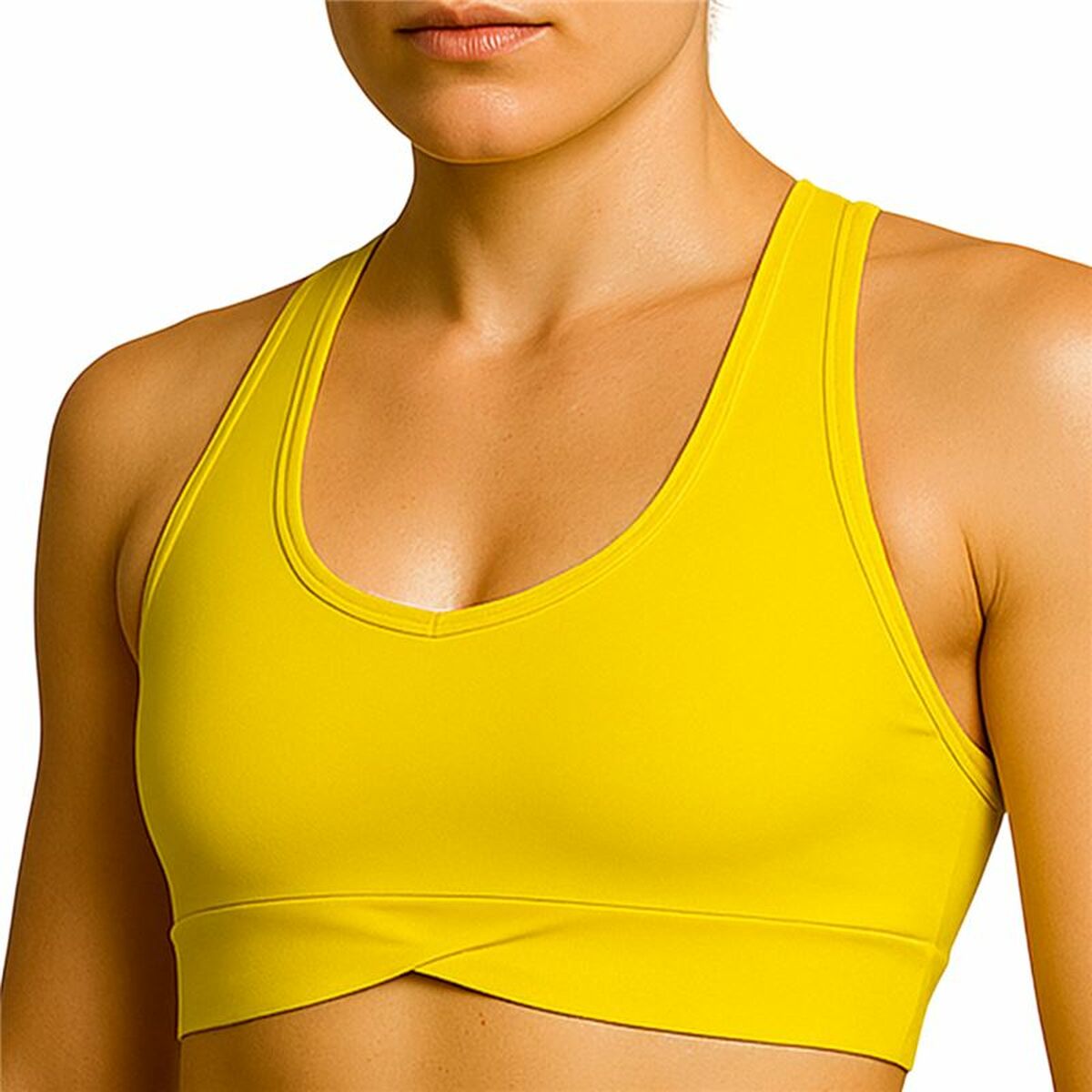 Top Deportivo de Mujer Black Limba Amarillo Fitness