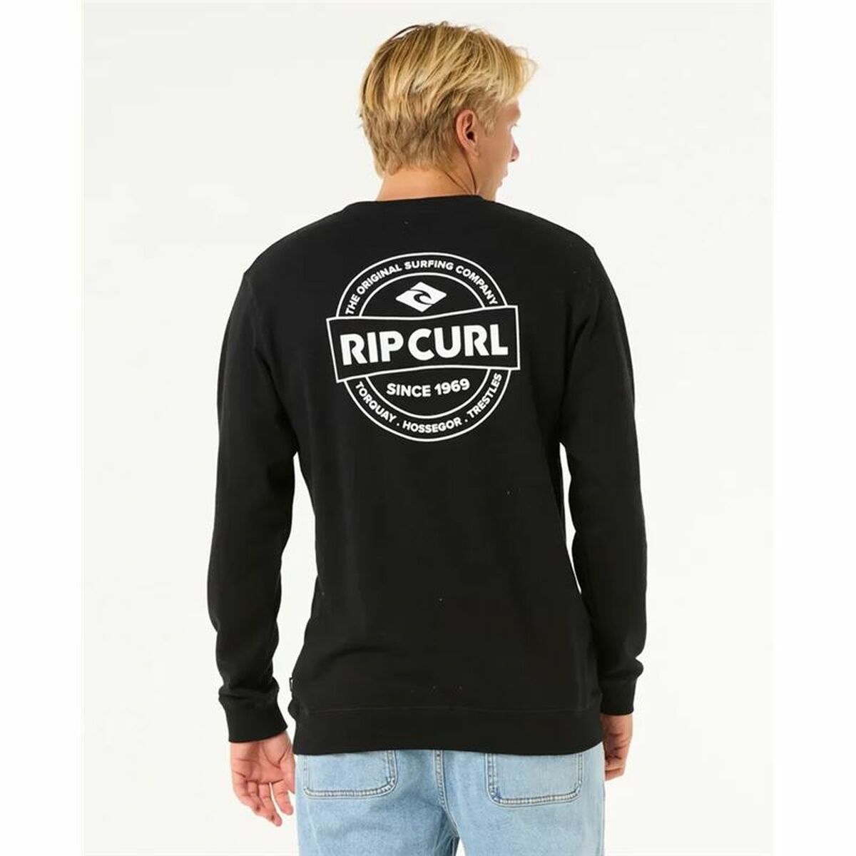 Sudadera sin Capucha Hombre Rip Curl Stapler Crew Negro