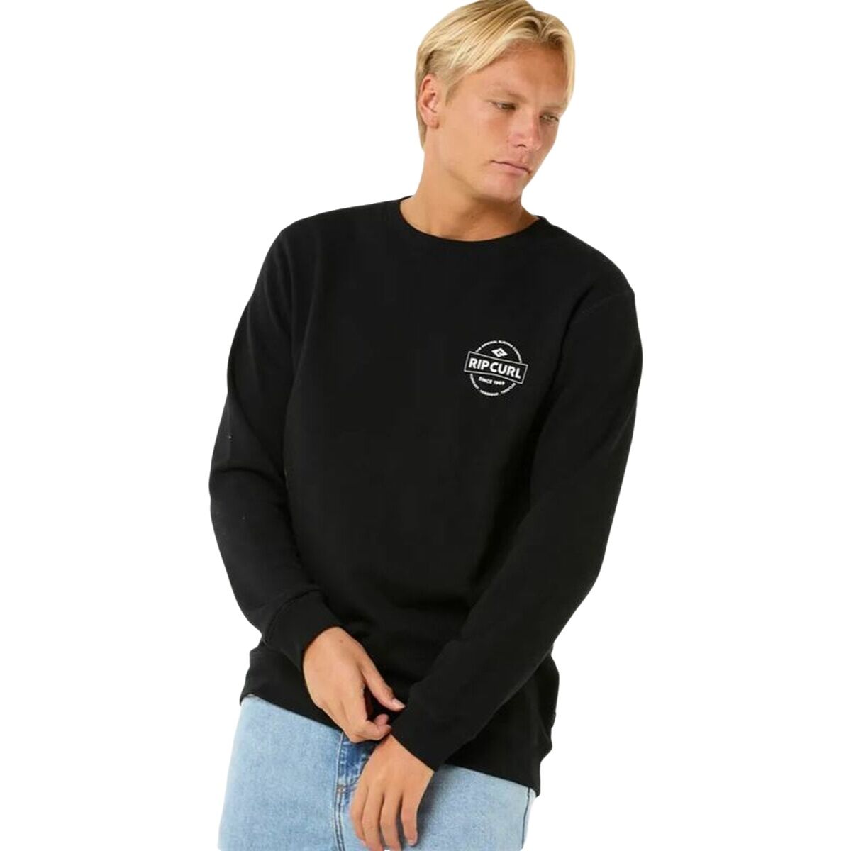 Sudadera sin Capucha Hombre Rip Curl Stapler Crew Negro