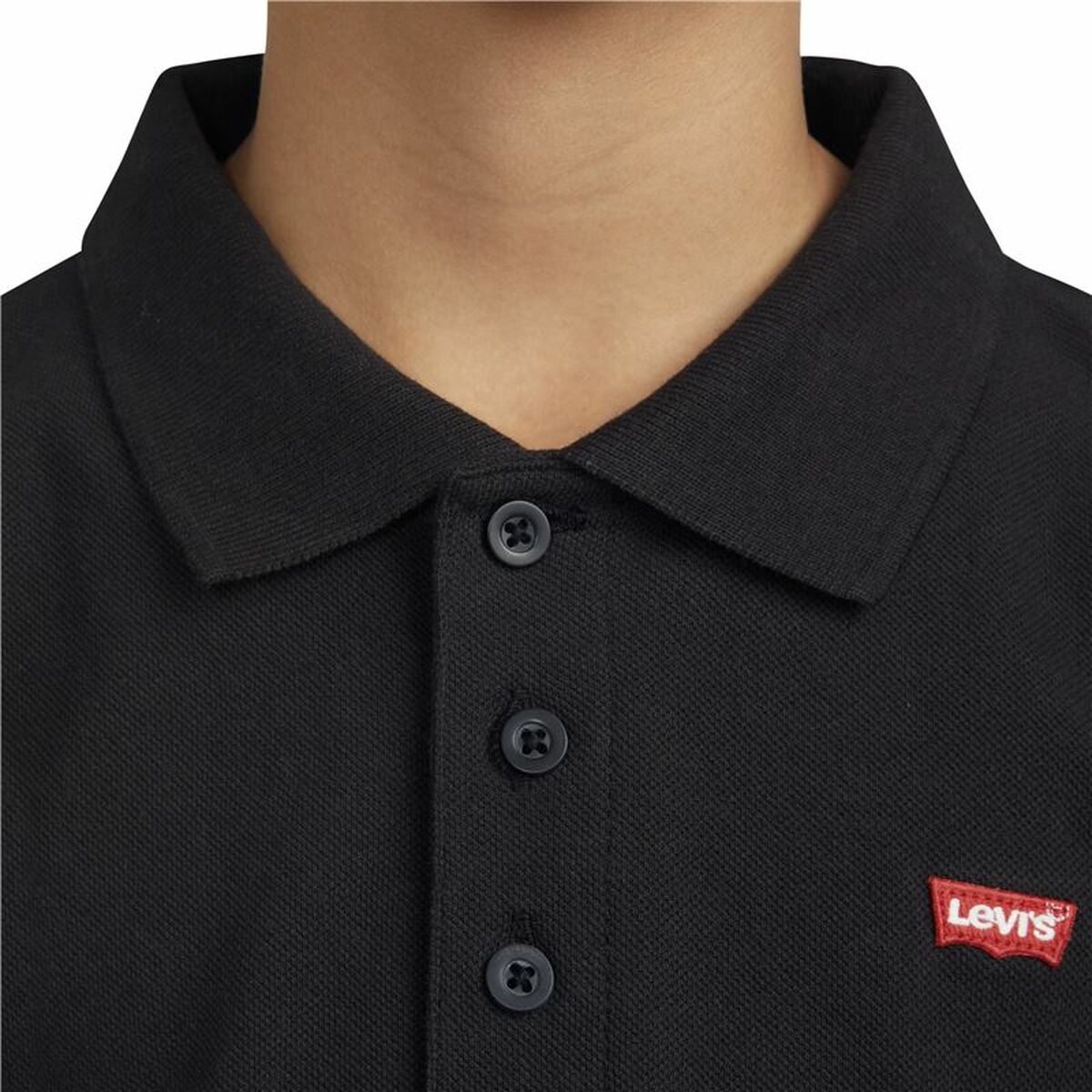 Polo de Manga Corta Niño Levi's Lvb Back Neck Tape Negro