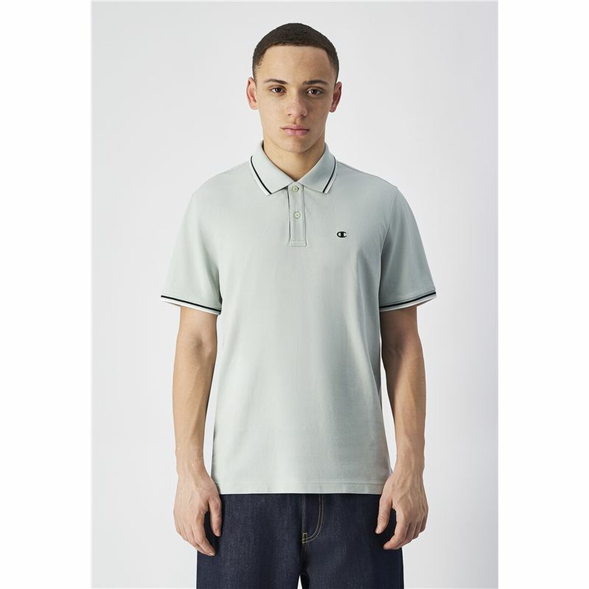 Polo de Manga Corta Hombre Champion Blanco
