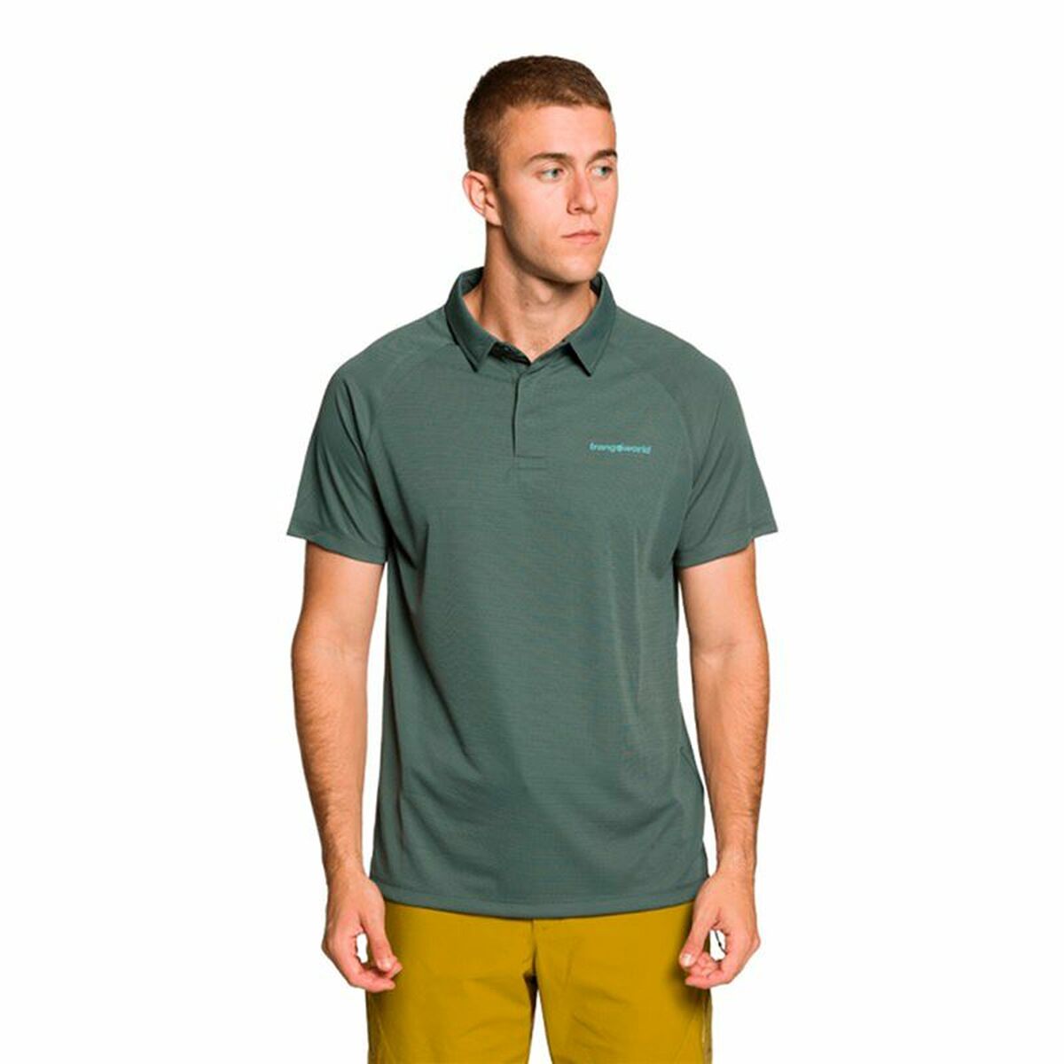 Polo de Manga Corta Hombre Trangoworld Bonete  Azul