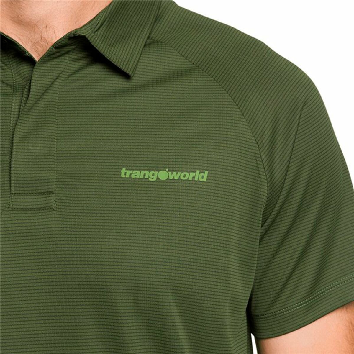 Polo de Manga Corta Hombre Trangoworld Bonete  Oliva