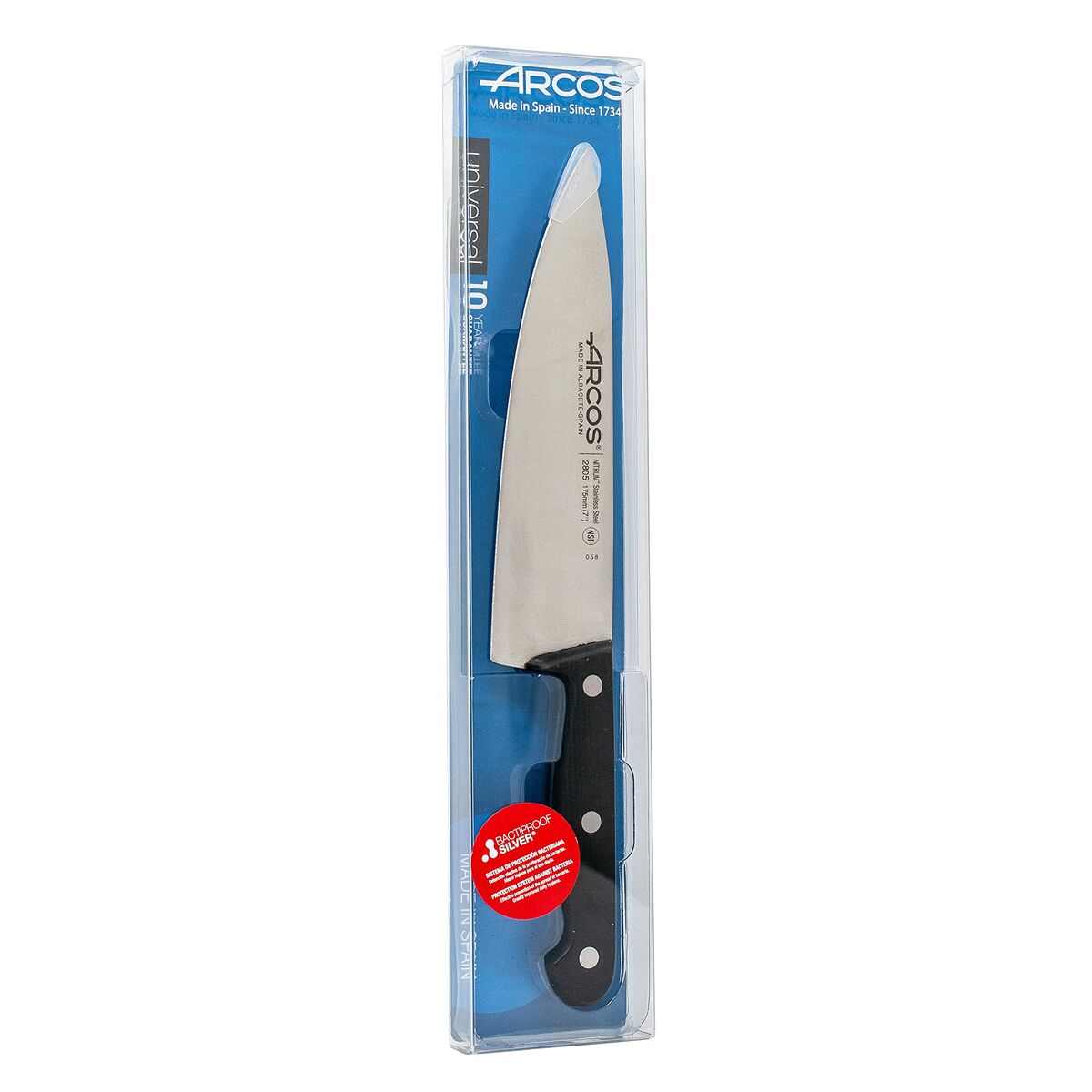 Cuchillo de Cocina Arcos 17,5 cm Negro